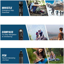 Load image into Gallery viewer, Multifunctional Outdoor Camping Tactical Pen Survival Gear Self-Defense Pen Rescue Hiking Outdoor Survival Tool With Compass