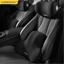 Load image into Gallery viewer, Memory Foam Car Neck and Lumbar Support Cushion – Ergonomic Pillow Set for Comfortable Driving and Posture Relief