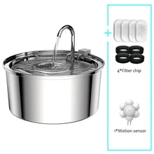 Load image into Gallery viewer, Stainless Steel Pet Water Fountain – USB Automatic Cat & Dog Bowl