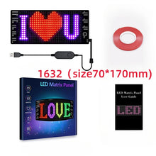 Load image into Gallery viewer, Waterproof LED Matrix Pixel Panel 5VUSB Flexible Addressable DIY Pattern Graffiti Scrolling Text Animation Display Car Bar Decor