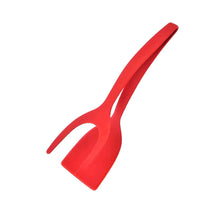 Load image into Gallery viewer, 2-in-1 Grip Flip Spatula Tongs - Non-Stick Nylon Egg Flipper & Cooking Tool