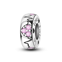 Load image into Gallery viewer, 100% 925 Sterling Silver Rainbow Zircon Butterfly Dragon Silicone Stopper Charms - Colorful Beads for DIY Bracelets, Customizable Jewelry for All Occasions