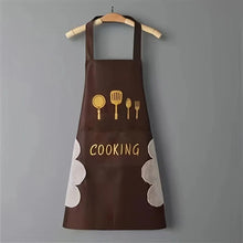 Load image into Gallery viewer, Unisex Adjustable Kitchen Apron – Solid Color PVC Cooking Apron with Pocket