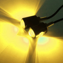 Load image into Gallery viewer, Universal Motorcycle LED Eagle Eye Shape Mini License Plate Light Turn Signal Turn Indicator Tail Rear Light Brake Fog Lamp Bulb