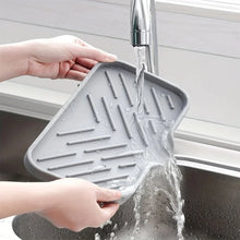 Load image into Gallery viewer, Multifunctional Silicone Sink Tray with Drain – Soap Dish, Sponge & Brush Organizer for Kitchen and Bathroom (Ventilated & Easy to Clean)