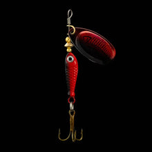 Load image into Gallery viewer, Rotating Metal Spinner Fishing Lure 9.1g 7cm – Sequin Hard Bait with Treble Hook for Bass, Pike, Carp & Trout