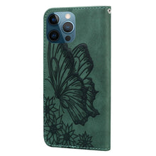 Load image into Gallery viewer, Butterfly Leather Flip Cover For iPhone 14 X XS XR 13 12 11 Pro Max 12 MINI Phone Wallet Case PU Leather Wallet Case Butterfly Flower Pattern Design Magnetic Flip Case Shockproof Protective Cover