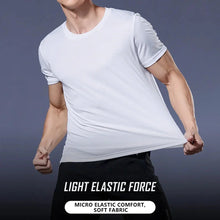 Load image into Gallery viewer, Men's Quick Dry Short Sleeve Gym Running Moisture Wicking Round Neck T-Shirt Training Exercise Gym Sport Shirt Tops Lightweight