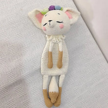 Load image into Gallery viewer, Baby Security Blanket Towel Feeding Bib Soft Towel Cotton Burping Cloth Infant Shower Gift Knitted Lovely Animal Rattle Sleep To