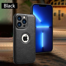 Load image into Gallery viewer, Luxury Leather Case for iPhone 14 13 12 11 Pro MAX XS XR 7 8 Plus Classic Silicone Phone Cover Leather Case Thin Flexible Soft Grip Luxury PU Leather Cover for Men Durable Anti-Scratch Full Phone Cases
