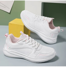 Load image into Gallery viewer, Women Running Shoes PU Leather Lace-up Men Warm Light Walking Sneaker Fitness Sport Flats Comfortable Black Size 35-44 Loafers