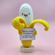 Load image into Gallery viewer, Funny Crochet Positive Inspirational Emotional Support Owl Doll Home Room Decoration Handmade Knitted Owl Desktop Ornament Gift