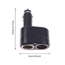 Load image into Gallery viewer, 12V Dual Cigarette Lighter Sockets Car Charger Splitter Lighter Splitter Cigar Lighter Double Dual Adapter Car Accessories