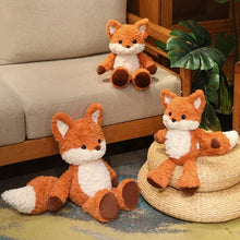 Load image into Gallery viewer, 35cm/50cm Cute Fluffy Fox Plush Toy Soft Cartoon Orange Foxes Stuffed Doll Appease Birthday Gift