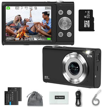 Load image into Gallery viewer, 4K Digital Camera Autofocus Vlogging Camera HD 48MP with 2.8" Large Screen Camcorder Camera for Photography for Kid Adult