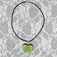 Load image into Gallery viewer, Big Red Glass Heart Pendant Black String Necklace For Women Pink Green Red AB Purple Crystal Stone Lovely Y2K Pendant Jewelry