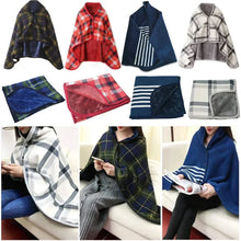 Load image into Gallery viewer, Double-Layer Tartan Plaid Blanket Scarf – Warm Winter Shawl for Women