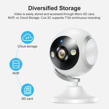 Load image into Gallery viewer, VERYHDSN 3MP PTZ Wifi Camera 180° Ultra Wide Angle IP ONVIF Security Home Cameras Surveillance Face Detection Night Full Color