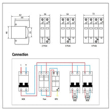 Load image into Gallery viewer, AC SPD Surge Protection 2P 3P 4P 10〜20KA/20〜40KA /30KA〜60KA House Lightning Protector Low-Voltage Arrester Protective Device