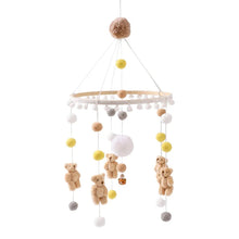 Load image into Gallery viewer, Baby Wooden Bed Bell Cartoon Rabbit Mobile