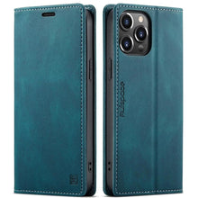 Load image into Gallery viewer, Vintage Wallet Case Card Holder Kickstand Built-in Magnetic Flip Leather Case for iPhone Leather Cases for iPhone 14 13 12 11 Pro Max Mini XR XS Max 8 7 6s Plus Wallet Flip Cover