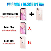 Load image into Gallery viewer, Full Cover iPhone 14 13 11 12 XS MAX XR X 7 8 6 6S SE Pro MAX Plus Mini Soft Back Phone Screen Protector Anti Bubble/Scratch Ultra Thin Tempered Glass Screen Protector