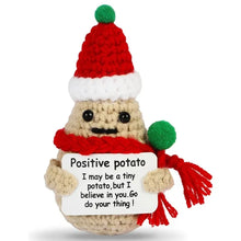 Load image into Gallery viewer, Funny Crochet Emotional Support Coffee Doll With Card Desktop Ornament Handmade Knitted Coffee Dolls Christmas Gifts Home Decor