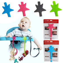 Load image into Gallery viewer, Baby Stroller Hook Silicone Star Pacifier Chain Non-toxic Teether Strap Kids Toy Holder Stroller Organizer Stroller Accessories