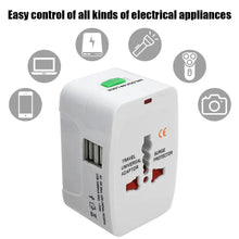 Load image into Gallery viewer, All-in-One International Plug Adapter ā Universal Travel Power Converter with 2 USB & Type-C Ports (AU/US/UK/EU)