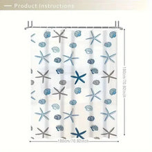 Load image into Gallery viewer, Patterned Waterproof Shower Curtain – PEVA Bathroom Partition & Decor