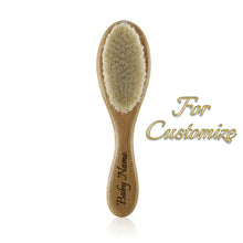 Load image into Gallery viewer, Personalized Wooden Baby Brush – Custom Name Wool Comb for Kids