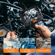 Load image into Gallery viewer, Dual Lens Endoscope Camera 1080P 5 inch LCD Digital Borescope Inspection Camera with 8 mm IP67 Waterproof Camera For Car