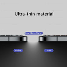 Load image into Gallery viewer, Camera Glass For Iphone 14 13 12 11 Pro Max Plus Mini Back Camera Protector Film For Iphone 12 13pro 14pro Max Lens Glass Keep Original Camera HD Glass Metal Camera Lens Cover Film For Iphone