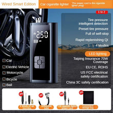 Load image into Gallery viewer, Car Air Pump Wired/Wireless Protable Car Air Compressor 150PSI Tire Inflation Pump for Motorcycle Bicycle Car Tire Ball Inflator