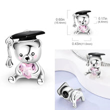 Load image into Gallery viewer, 925 Sterling Silver Pink Butterfly & Luminous Firefly Charm – Dangle Bead for Bracelet or Necklace | Elegant DIY Jewelry Gift for Women