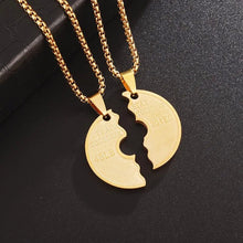 Load image into Gallery viewer, Men\\'s Fitness Barbell Plate Titanium Steel Pendant Necklace Women\\'s Sports Equipment Dumbbell Plate Couple Necklace Jewelry