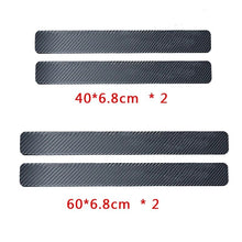 Load image into Gallery viewer, 4PCS 60x6.8cm Car Door Sill Anti Kick Stickers Scuff Anti Scratch Carbon Fiber Auto Door Sticker Car Accessories Car Styling