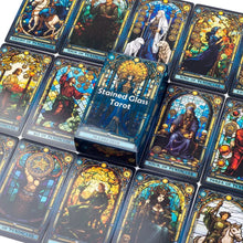 Load image into Gallery viewer, Stained Glass Tarot Card Deck – 78 Cards for Family & Divination