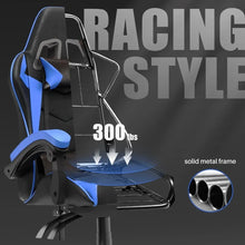 Load image into Gallery viewer, Gaming Chair PU Leather Office Chair, Reclining Racing Game Chair Back and Seat Height Adjustable Swivel Recliner