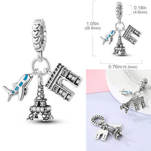 Load image into Gallery viewer, 925 Sterling Silver Pink Butterfly & Luminous Firefly Charm – Dangle Bead for Bracelet or Necklace | Elegant DIY Jewelry Gift for Women