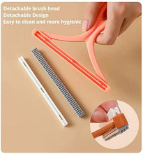 Load image into Gallery viewer, Silicone Double Sided Pet Hair Remover Lint Remover Clean Tool Shaver Sweater Cleaner Fabric Shaver Scraper for Clothes Carpet Double Carpet Wooden Manual Roller Professional Reusable Lint Cleaner for Pet Hair