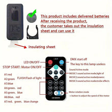 Load image into Gallery viewer, LED NightLights Galaxy Projector Remote Control 5V USB Rechargeable Starry Sky Lamp DMX Sound Active 7 Modes for Kids Room Decor