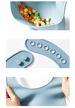 Load image into Gallery viewer, Baby Bib Adjustable Waterproof Bibs Babies Soft Edible Silicone Newborn Saliva Dripping Towel Drooling Children Scarf BPA Free