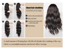 Load image into Gallery viewer, Short Straight Bob Wigs for Women Black Brown Synthetic Natural Hair Wig with Bangs Heat Resistant Cosplay Daily Use Hair