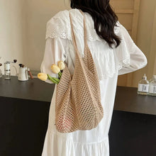 Load image into Gallery viewer, Women’s Knitted Shoulder Bag – Large Capacity Crochet Tote Handbag