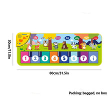 Load image into Gallery viewer, Piano Mat for Kids Kids Toddlers Floor Keyboard Dance Mat Baby Fitness Play Animal Music Blanket Instrument Toys Girl Boy Gift