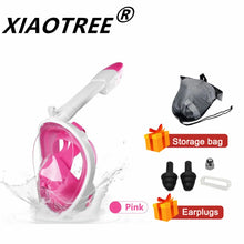 Load image into Gallery viewer, Full Face Children Underwater Snorkeling Swimming Mask Set Scuba Diving Respirator Masks Anti Fog Safe Breathing for Kids Adult