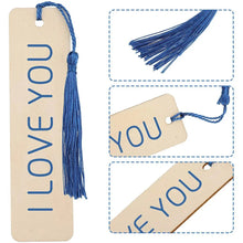 Load image into Gallery viewer, Wooden Bookmarks with Tassel Ropes - 10/20/60Pcs DIY Hanging Labels