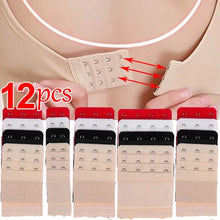 Load image into Gallery viewer, 3/6/12pcs Bra Extender for Women's Elastic Bra Extension Strap Hook Clip Expander Adjustable Belt Buckle Intimates Accessories