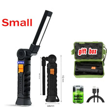 Load image into Gallery viewer, 1pc COB LED Work Light Dimmable USB Rechargeable LED Flashlight Inspection Lamp With Magnet&Hook 14500/18650 Battery Torch light